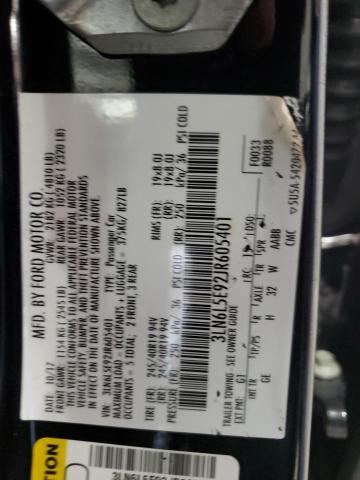 3LN6L5E92JR605401 - 2018 LINCOLN MKZ RESERVE შავი ფოტო 12