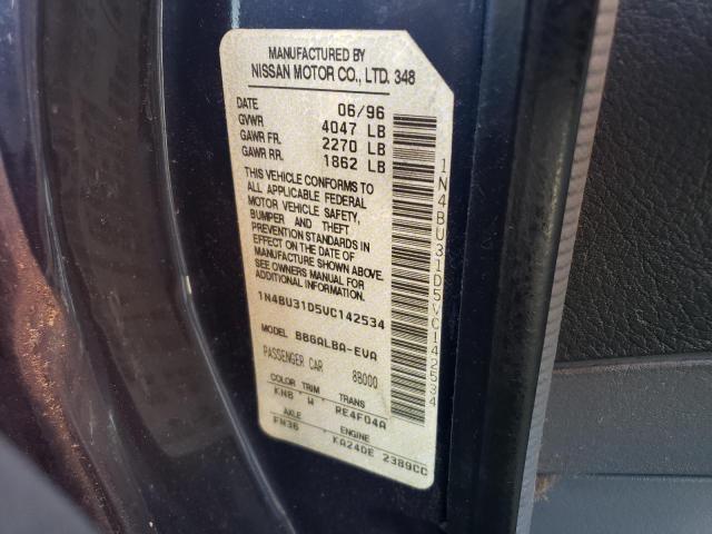 1N4BU31D5VC142534 - 1997 NISSAN ALTIMA XE GRAY photo 12