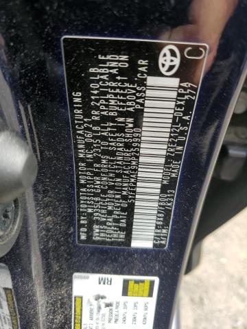 5YFEPMAE9MP259990 - 2021 TOYOTA COROLLA LE BLUE photo 12