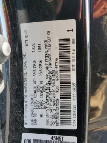 5TFCZ5AN1MX275559 - 2021 TOYOTA TACOMA DOUBLE CAB BLACK photo 12