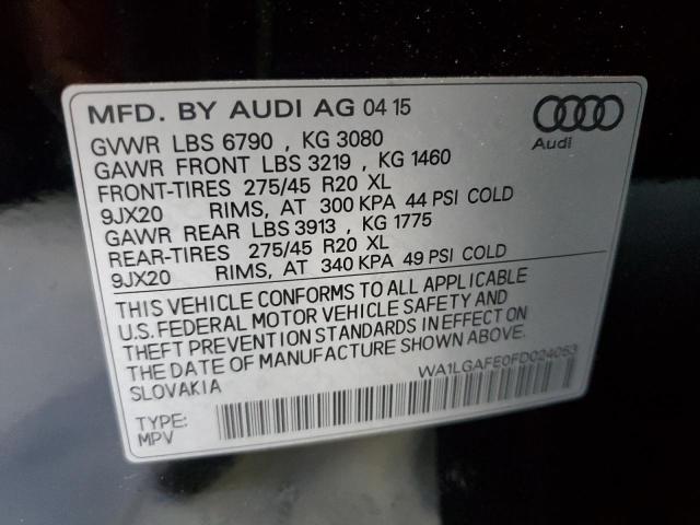 WA1LGAFE0FD024053 - 2015 AUDI Q7 PREMIUM PLUS Schwarz Foto 13