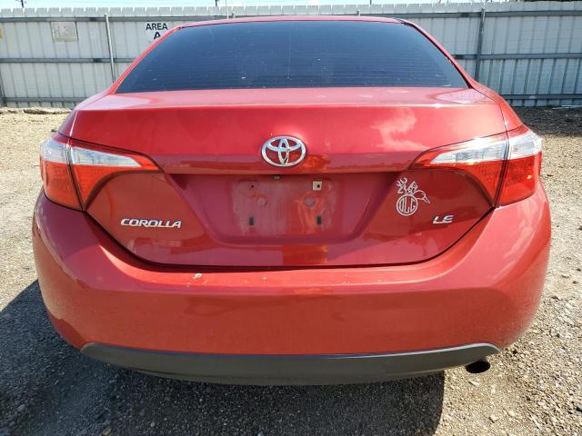 2T1BURHE2EC125256 - 2014 TOYOTA COROLLA L RED photo 6