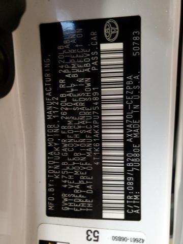 4T1K61AKXPU754891 - 2023 TOYOTA CAMRY XSE WHITE photo 13