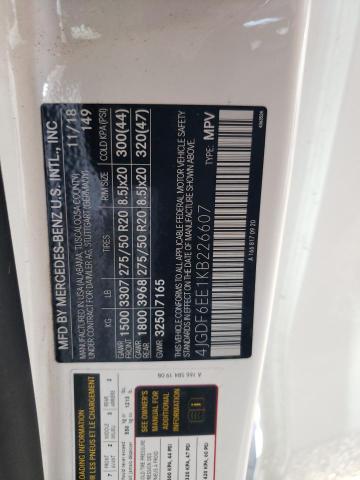 4JGDF6EE1KB226607 - 2019 MERCEDES-BENZ GLS 450 4MATIC WHITE photo 14