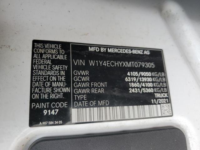 W1Y4ECHYXMT079305 - 2021 MERCEDES-BENZ SPRINTER 2500 WHITE photo 14