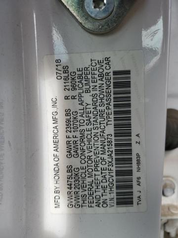 1HGCV1F3XJA215873 - 2018 HONDA ACCORD SPORT Beyaz fotoğraf 12