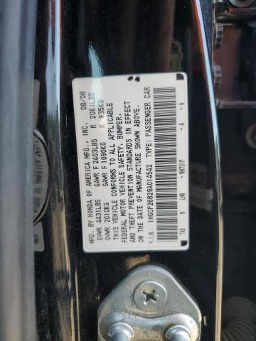 1HGCP26829A014542 - 2009 HONDA ACCORD EXL BLACK photo 12