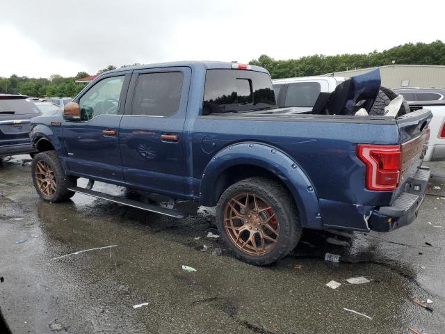 1FTEW1EG7FFB53416 - 2015 FORD F150 SUPERCREW BLUE photo 2