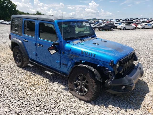 1C4HJXDG6NW223664 - 2022 JEEP WRANGLER U SPORT BLUE photo 4