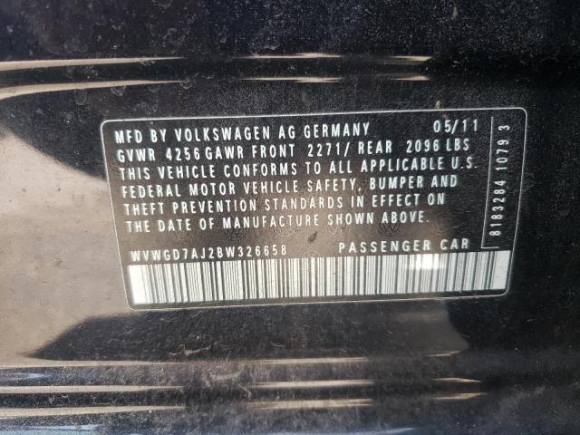WVWGD7AJ2BW326658 - 2011 VOLKSWAGEN GTI 黑色 照片 12
