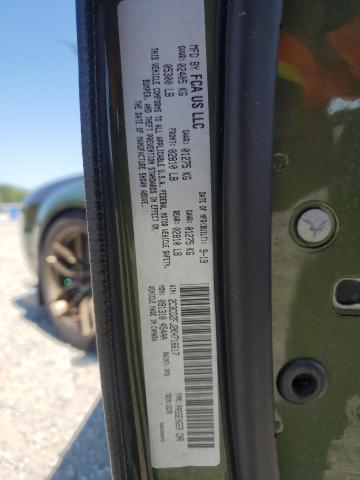 2C3CDZFJ2KH716617 - 2019 DODGE CHALLENGER R/T SCAT PACK GREEN photo 13