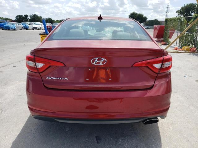 5NPE24AF2GH321111 - 2016 HYUNDAI SONATA SE RED photo 6