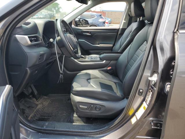 5TDGZRBHXMS548411 - 2021 TOYOTA HIGHLANDER XLE GRAY photo 7