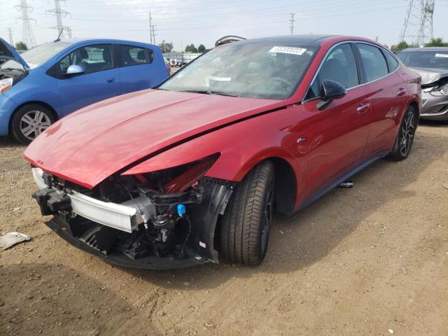 5NPEK4JC4MH130727 - 2021 HYUNDAI SONATA N LINE RED photo 1