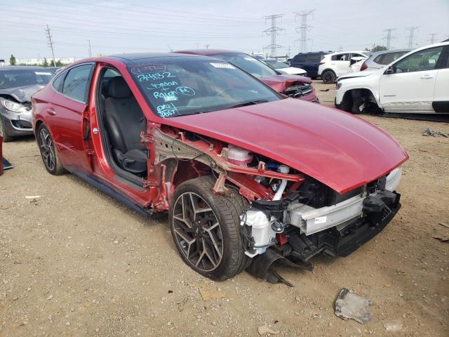 5NPEK4JC4MH130727 - 2021 HYUNDAI SONATA N LINE RED photo 4