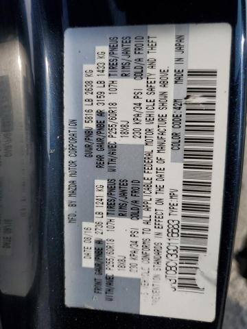 JM3TCBCY3G0116683 - 2016 MAZDA CX-9 TOURING ლურჯი ფოტო 13