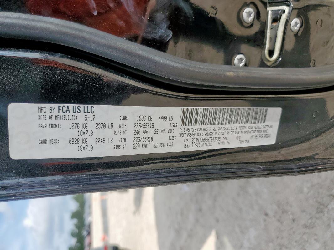 3C4NJCBB0HT643238 - 2017 JEEP COMPASS LATITUDE Қара фото 14