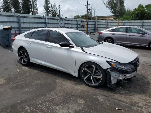 1HGCV1F37MA057464 - 2021 HONDA ACCORD SPORT WHITE photo 4