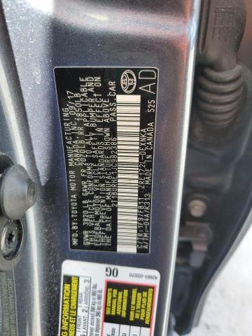 2T1BURHE1JC982386 - 2018 TOYOTA COROLLA L 灰色 照片 12