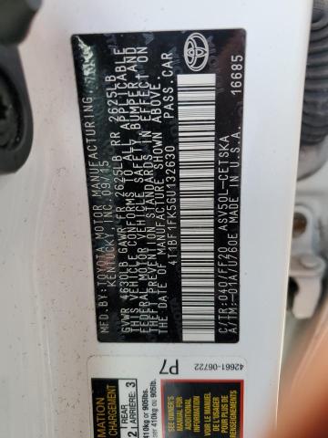 4T1BF1FK5GU132630 - 2016 TOYOTA CAMRY LE 白色 照片 13