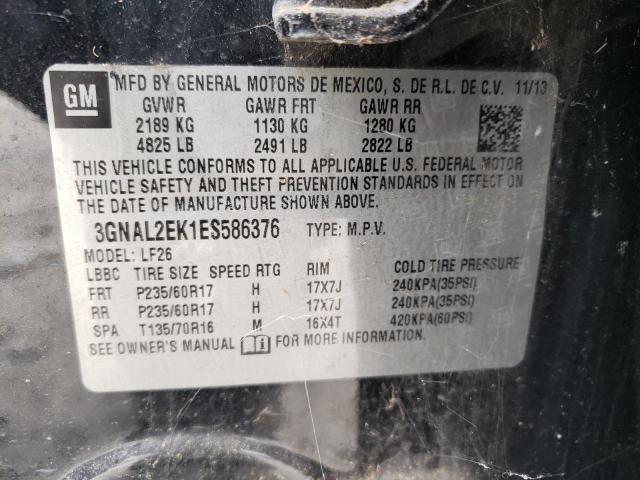 3GNAL2EK1ES586376 - 2014 CHEVROLET CAPTIVA LS 黑色 照片 10