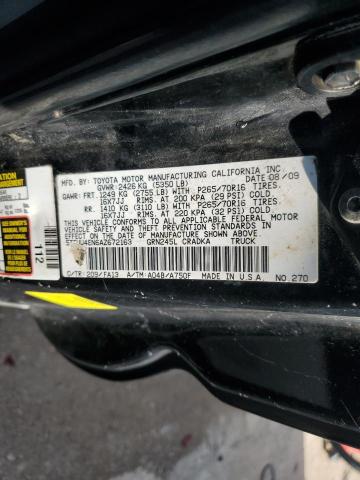 5TEUU4EN6AZ672163 - 2010 TOYOTA TACOMA ACCESS CAB Қара фото 12