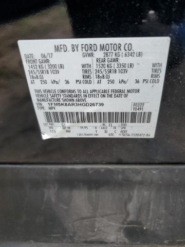 1FM5K8AR3HGD26739 - 2017 FORD EXPLORER POLICE INTERCEPTOR 黑色 照片 14