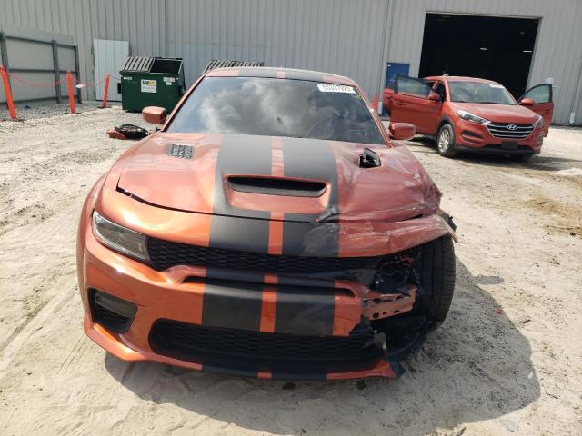 2C3CDXL96NH222781 - 2022 DODGE CHARGER SRT HELLCAT ORANGE photo 5