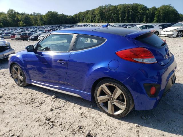 KMHTC6AE4FU223480 - 2015 HYUNDAI VELOSTER TURBO BLUE photo 2