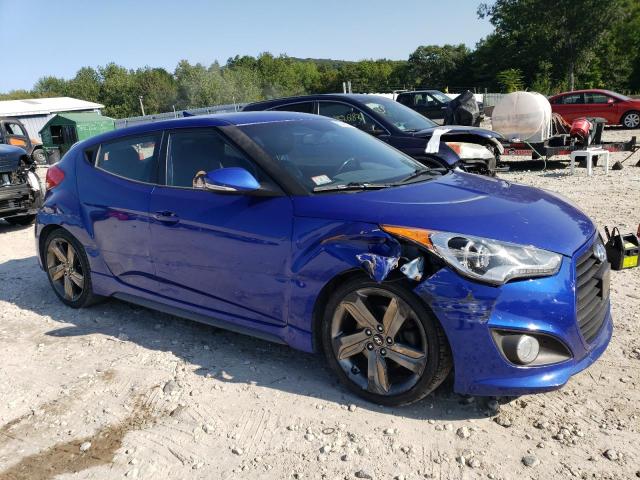 KMHTC6AE4FU223480 - 2015 HYUNDAI VELOSTER TURBO BLUE photo 4