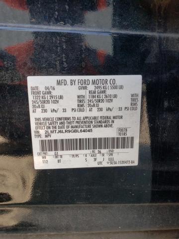 2LMTJ6LR9GBL64045 - 2016 LINCOLN MKX RESERVE 黑色 照片 14