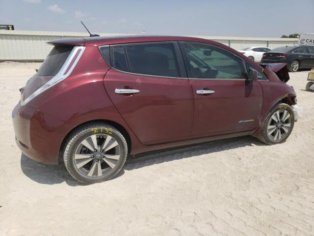 1N4BZ0CP7HC300903 - 2017 NISSAN LEAF S RED photo 3