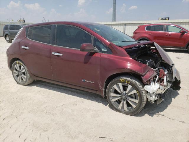 1N4BZ0CP7HC300903 - 2017 NISSAN LEAF S RED photo 4