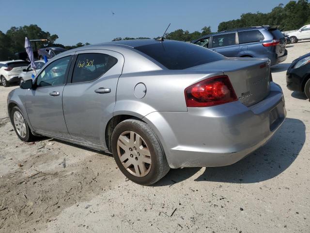 1C3CDZAB9DN530664 - 2013 DODGE AVENGER SE SILVER photo 2