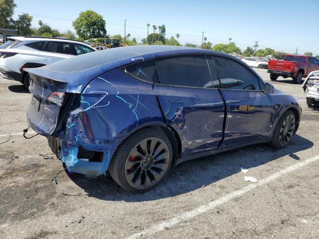 7SAYGDEF1NF441862 - 2022 TESLA MODEL Y BLUE photo 3