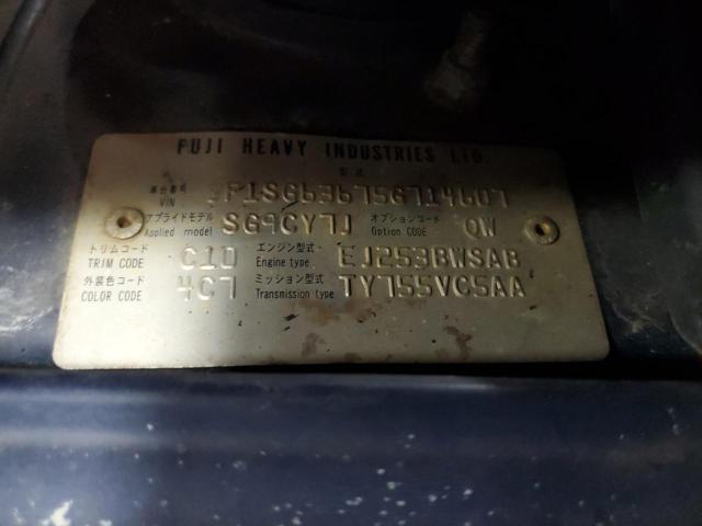 JF1SG63675G714607 - 2005 SUBARU FORESTER 2.5X BLUE photo 13