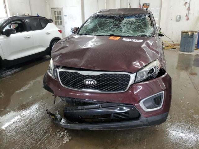 5XYPGDA30HG236860 - 2017 KIA SORENTO LX BURGUNDY photo 5