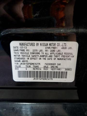 JN1BV7AP5EM674775 - 2014 INFINITI Q50 BASE BLACK photo 12