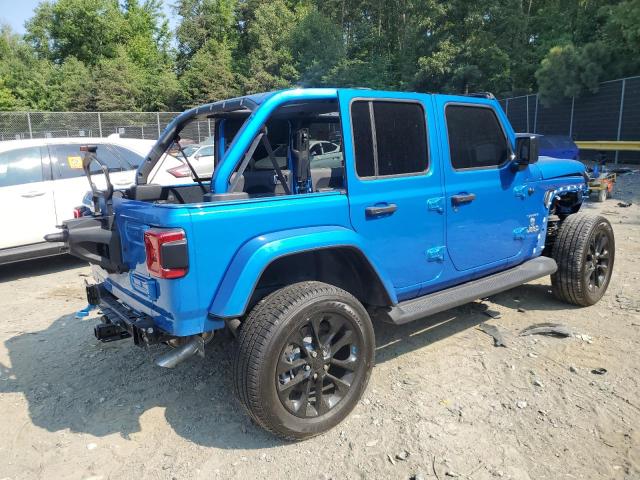 1C4JJXP63NW278755 - 2022 JEEP WRANGLER U SAHARA 4XE BLUE photo 3