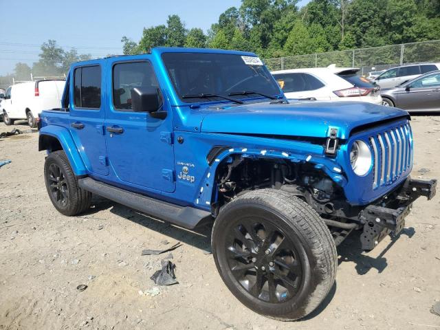 1C4JJXP63NW278755 - 2022 JEEP WRANGLER U SAHARA 4XE BLUE photo 4