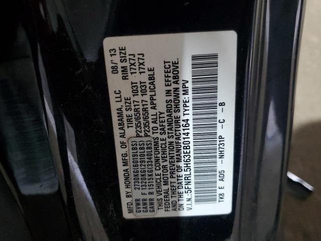 5FNRL5H63EB014164 - 2014 HONDA ODYSSEY EXL BLACK photo 13