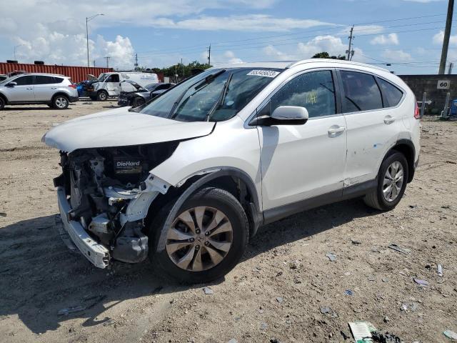 5J6RM3H75DL028213 - 2013 HONDA CR-V EXL WHITE photo 1