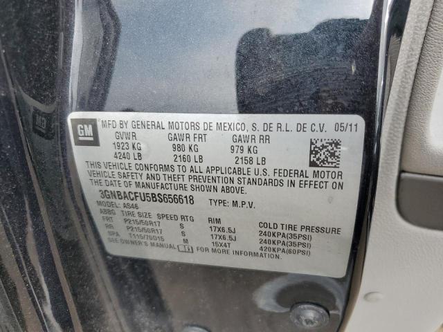 3GNBACFU5BS656618 - 2011 CHEVROLET HHR LT BLACK photo 12