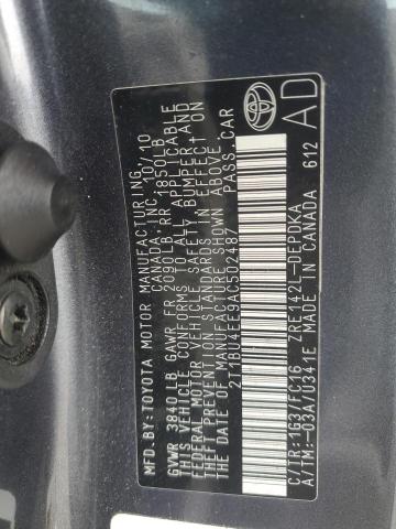 2T1BU4EE9AC502487 - 2010 TOYOTA COROLLA BASE Graphit Foto 23