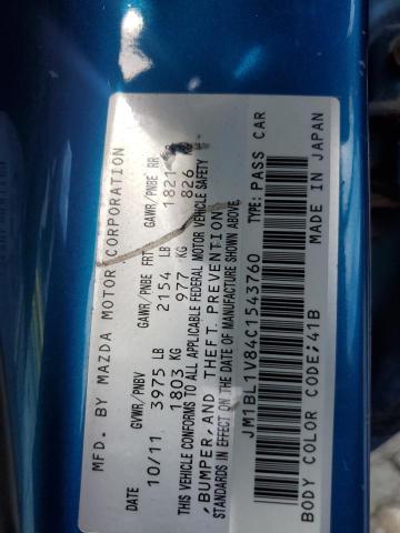 JM1BL1V84C1543760 - 2012 MAZDA 3 I BLUE photo 13