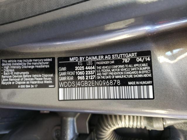 WDDSJ4GB2EN096878 - 2014 MERCEDES-BENZ CLA 250 4MATIC GRAY photo 10