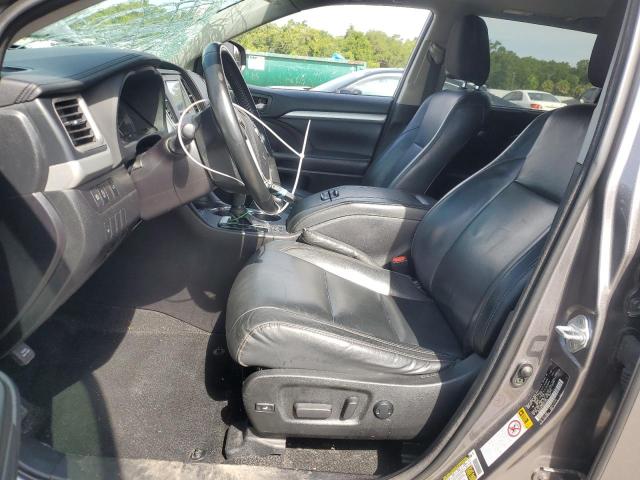 5TDJZRFH6HS470358 - 2017 TOYOTA HIGHLANDER SE GRAY photo 7