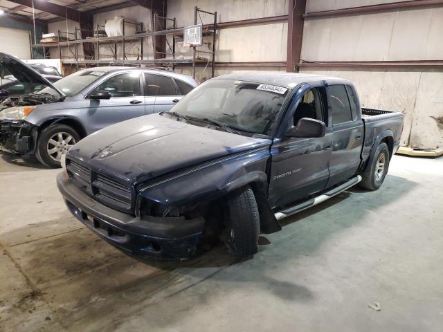 1B7HL38ZX2S632820 - 2002 DODGE DAKOTA QUAD SPORT BLUE photo 1