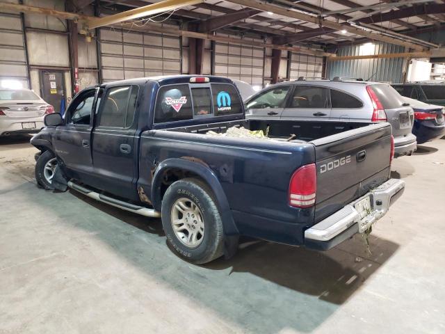 1B7HL38ZX2S632820 - 2002 DODGE DAKOTA QUAD SPORT BLUE photo 2