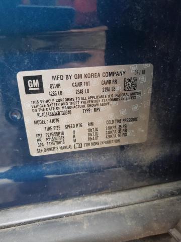 KL4CJASB3KB730940 - 2019 BUICK ENCORE PREFERRED Mavi fotoğraf 13